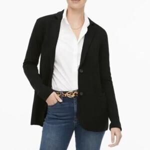 J. Crew Cotton Black School Boy Sweater Blazer Jacket Women's Size XL